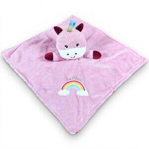 Baby Starters Be Kind Unicorn Lovey Security Blanket Baby Plush Toy Rattle 2023